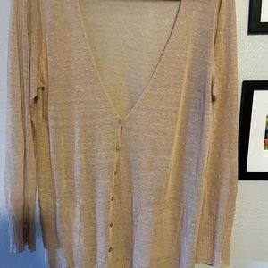 Eileen Fisher Simple Sheer Hemp Cardigan Sweater